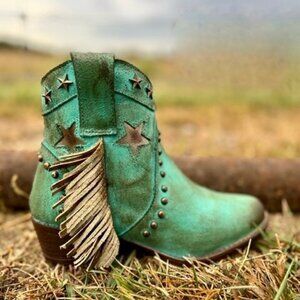 NWOB Circle G By Corral Fringe Star Studs w/ Star Inlay